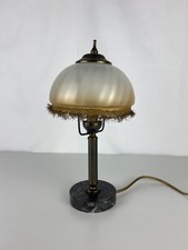 Sublime Antique Metal Table Lamp with Imitation Marble Base 