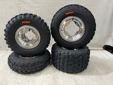 DWT A5 Polished Front Rear Rims Wheels Sunf A035 Tires Honda TRX 450R 400EX 250R