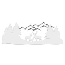 Lot d'autocollants cerf forêt