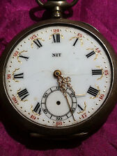 SILVER CASE GUSSET POCKET WATCH - Old Pocket Watch doesn't tick. VINTAGE