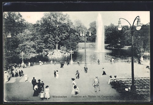 Wiesbaden fontaine avec - wiesbaden,,