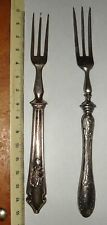 2 Fourchettes 3 Dents Art Nouveau 1 Argent avec Poinçon 800 + 3 à identifier - H