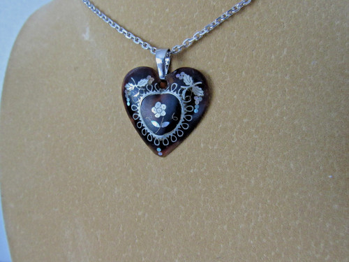 Xix pendentif coeur ecaille - xix-,