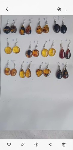 Boucles oreilles ambre du - boucles, d'oreilles