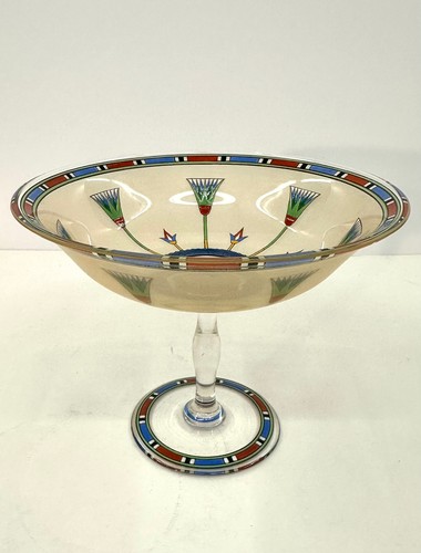 Enameled crystal cup - enameled,