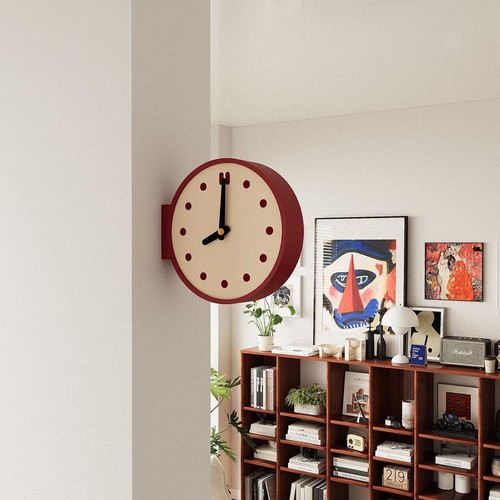 Horloge murale angle double - murale, d'angle