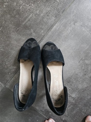 Escarpins femme noirs peep