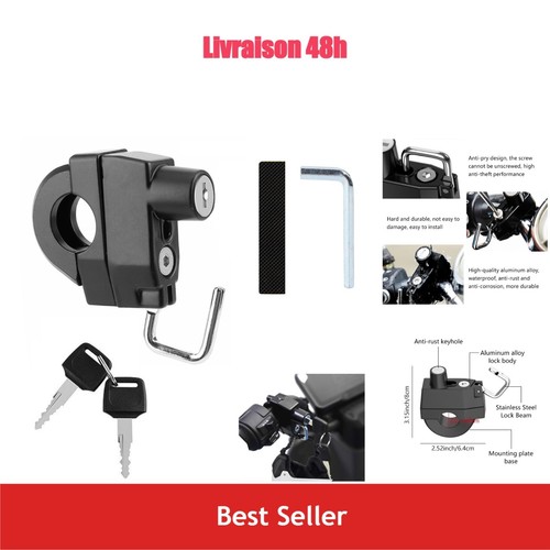 Antivol casque moto universel - antivol,
