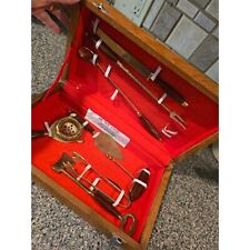 VTG Bar Tool Set Brass Rosewood Kee Teck Jewelry Thailand 8 Tools Red Lining 