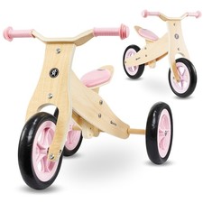 Draisienne Enfant en bois et Tricycle Evolutif 3 ou 2 Roues- Jusqu'à 30 KG