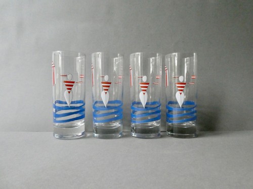 Grands verres décor mer - grands,