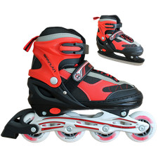 Roller en ligne Extreme + patin à glace Enfant Mixte taille ajustable Spartan