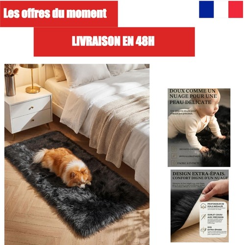 Tapis fausse peau mouton - de,