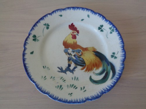 Assiette plate les coqs - assiette,