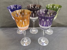 5 grands verres a pied Cristal