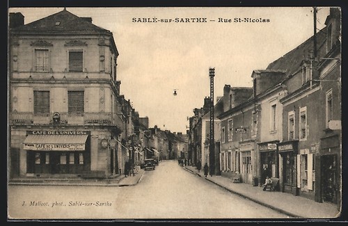 Cpa sable sur sarthe - cpa, rue