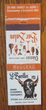 BULLFIGHTING MATCHBOOK COVER: BARILLET PUB QUEBEC CITY EMPTY MATCHCOVER -D21