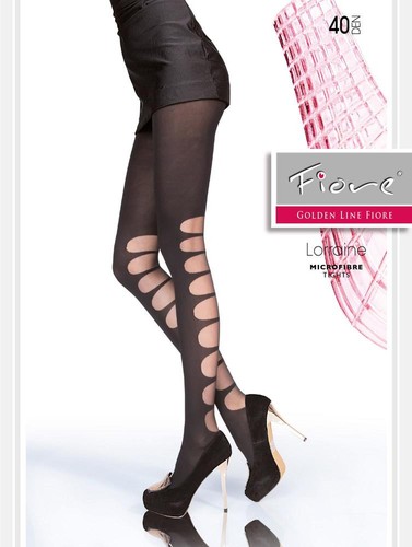 Collant fantaisie noir fiore - fantaisie,