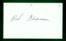 460, Bob Ferguson, Original Signed/Autograph, Index Card, Reds, "1944"