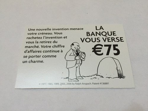 Carte monopoliste banque - carte, la
