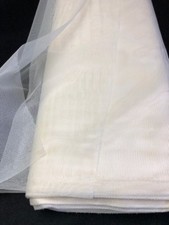 Tissu toile MOUSTIQUAIRE ecru PAR AU 0.15 METRE rideaux fenêtres large 1m95