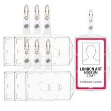 6 PCS Porte Badges Plastique