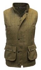 Mens Derby Tweed Short Sleeve Shooting Hunting Bodywarmer Waistcoat Gilet S-5XL