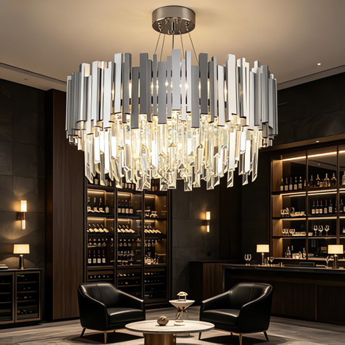 Lustre cristal plafonnier - lustre,