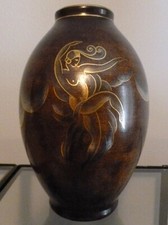 RARE Boch Freres Pottery Keramis Art Deco Josephine Baker Nude Vase