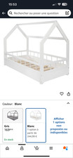 lit cabane enfant 80x160 avec matelas 