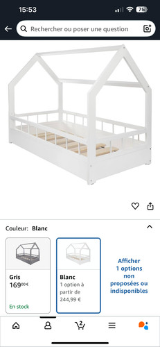 Lit cabane enfant - 80x160, avec