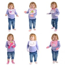 nouveau-né bébé fille cadeau ensembles ferme assorti 1-5 PAIRE petite fille