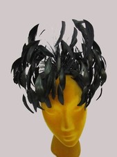 Movie Modes Casper Davis Hollywood Jiggly Feather Fascinator Calot Hat Vintage