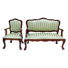 Canapé en bois miniature