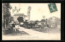 Old postcard Fontaine-Jean, ruins and ancient abbey 1910 