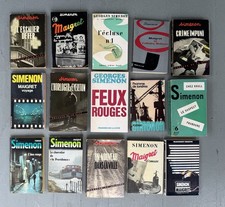 12 GEORGES SIMENON MAIGRET VINTAGE FRENCH PB MYSTERY THRILLER BOOKS 1950-1990