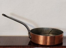 Poêle Sauteuse Cuivre Martelé E.DEHILLERIN Paris 29 cm Manche Fer Forgé Cuisine