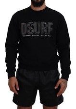 Pull DSQUARED2 Noir En Coton Imprimé À Manches Longues IT48/US38/M 750usd