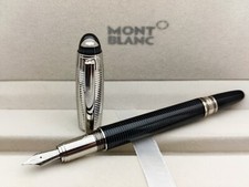 Luxury Montblanc Starwalker Black Body + Silver Cap Limited Edition Fountain Pen