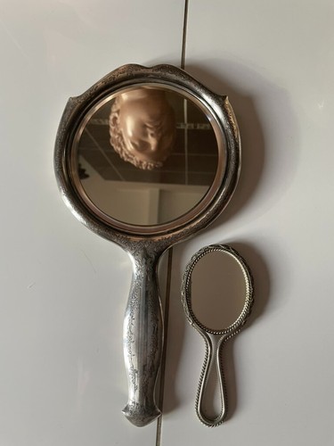 Miroir face main ancien - miroir, en