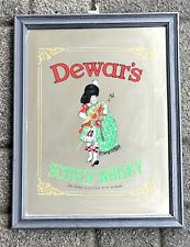 Dewars Scotch Whisky 1970's Miroir Publicitaire 34x26