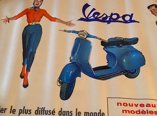Affiche scooter vespa - affiche,
