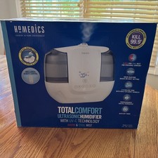 Homedics Ultrasonic Humidifier UV-C Tech Warm & Cool Mist 2 Gal Open Box New