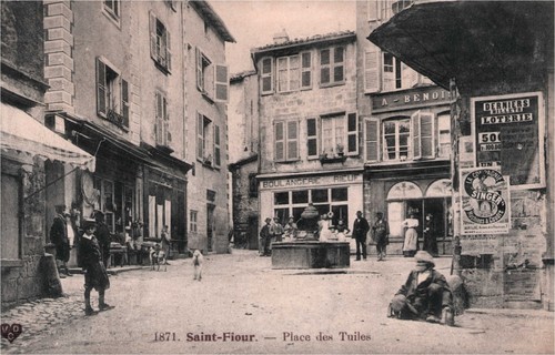 Cpa saint flour place - -,