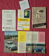 N°21937  /  RENAULT 4 CV dépliant 1956 et documents divers
