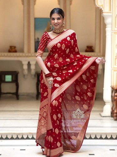Sari mariage rad soft lichi - de,