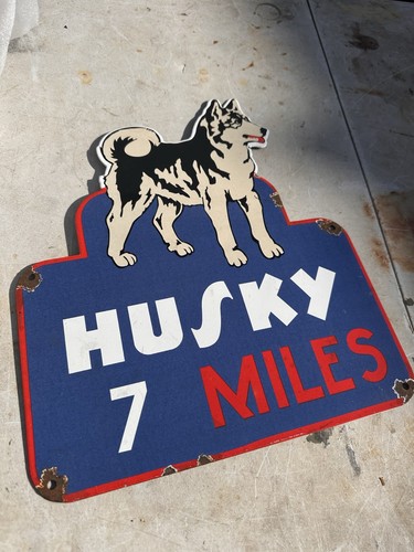 Plaque métal émaillée - , husky