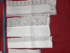 4)LOT OF 4 (3+1) NECKLACES/COLLARS/CLOTHS FOR CHASUBLES/MASS/PRIEST/LACE