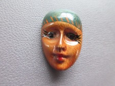 broche vintage ,tête de femme