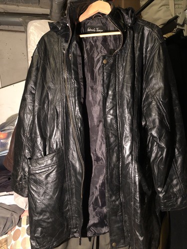 Vintage veste manteau cuir - veste,